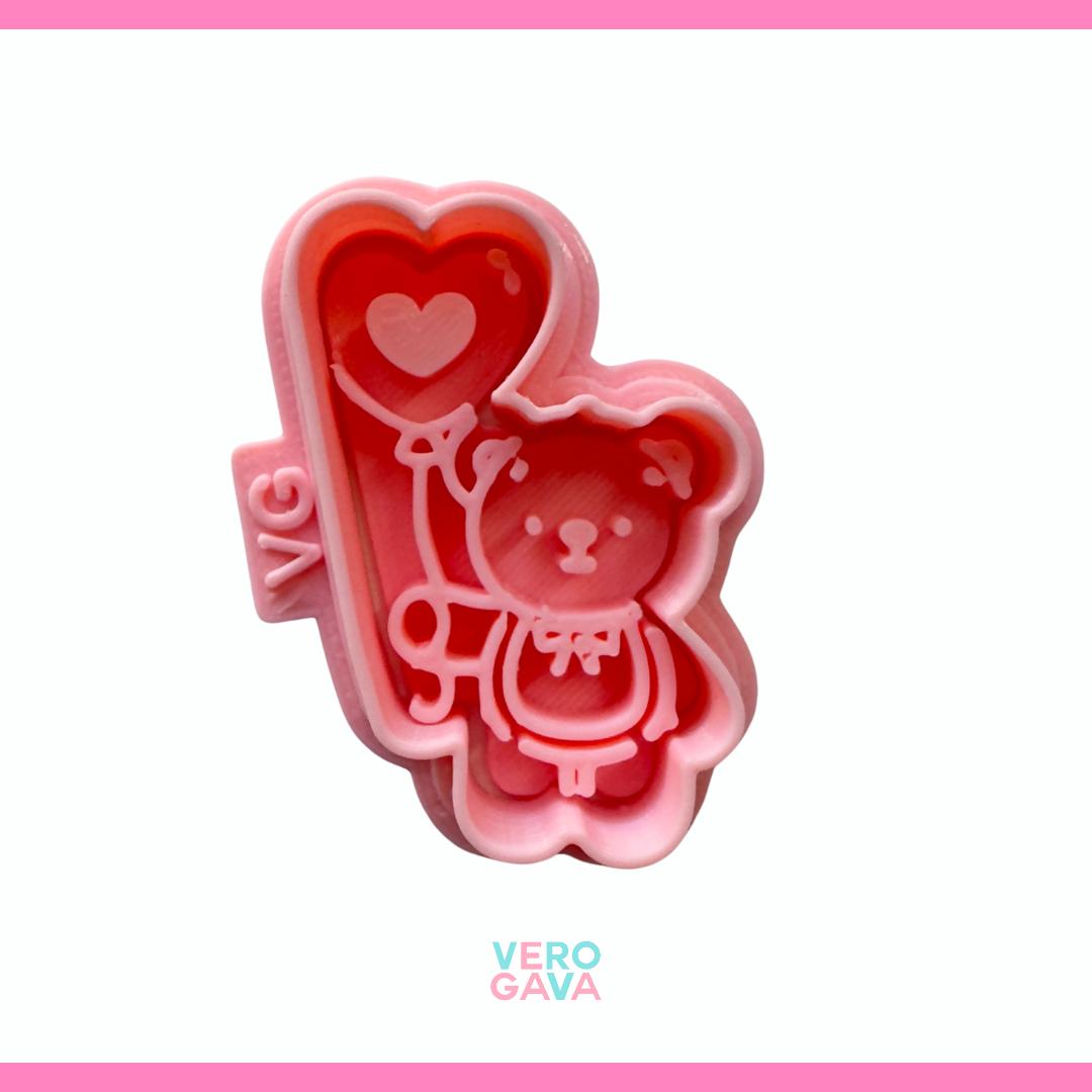 Cortador oso con globo 5 ú 10cm