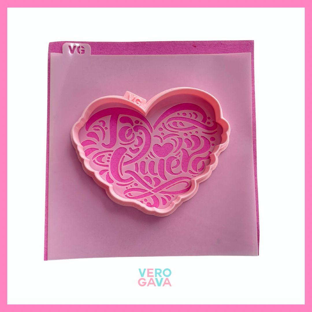 Cortador con stencil para galleta 10cm 14x14