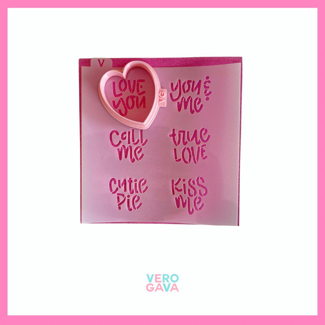 Cortador con stencil para galleta 5cm 14x14