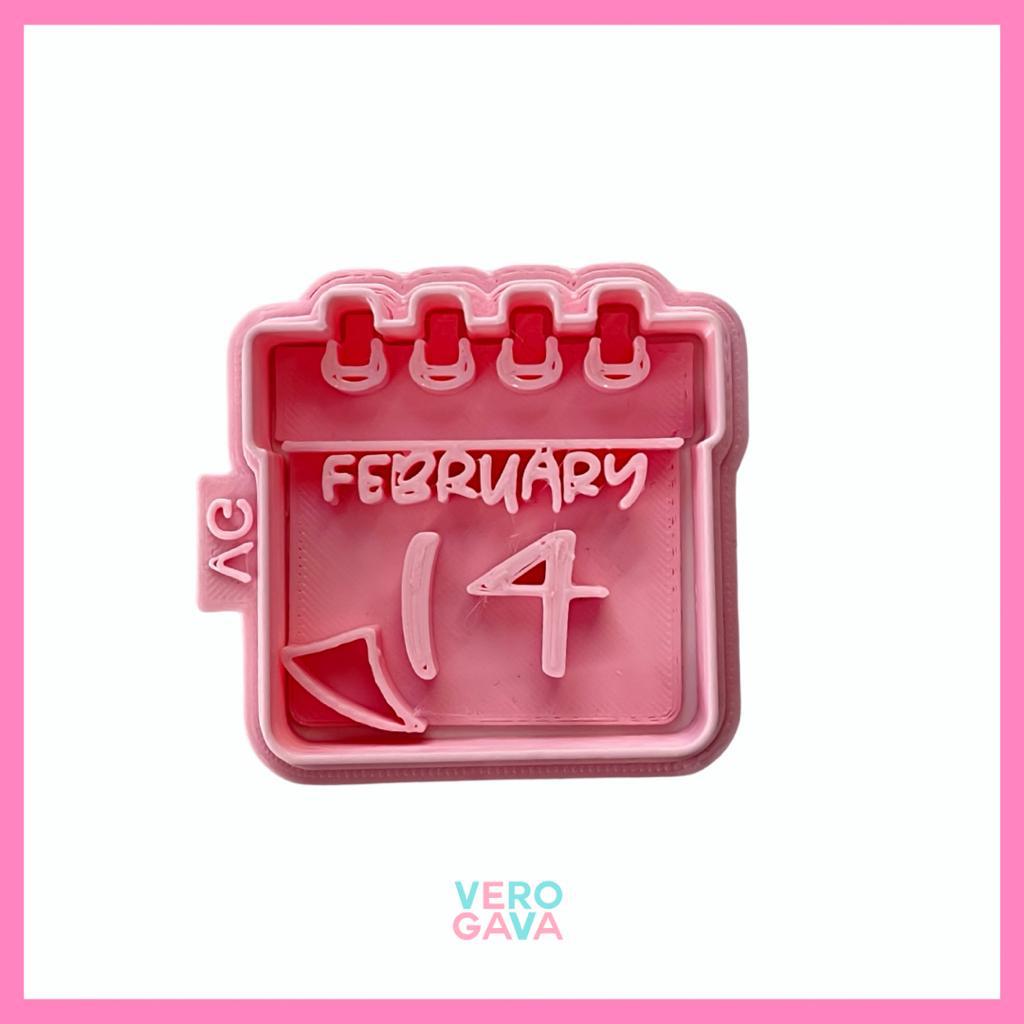 Cortador de galleta calendario 14 febrero 5cm