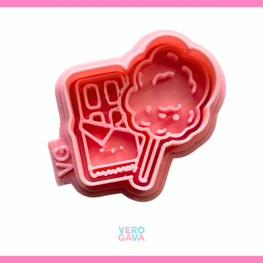 Cortador de galleta chocolate con algodon 5 ú 10cm