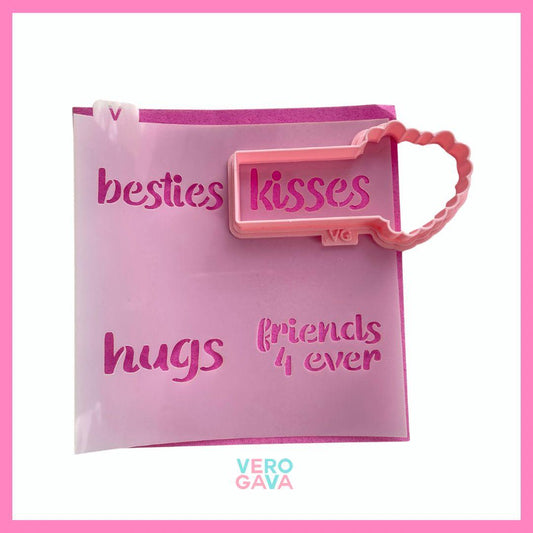 Cortador con stencil para galletas 14x14cm