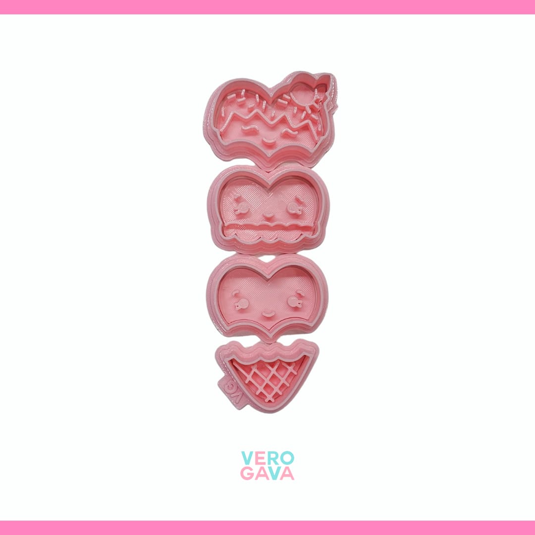 Cortador de galleta helado 4pzas 5cm