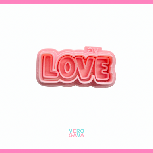 Cortador de galleta LOVE horizontal "6" 5 ú 10cm