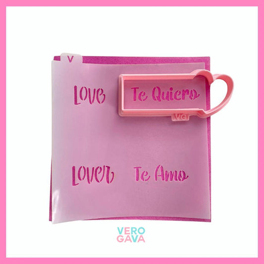 Cortador con stencil para galleta 10cm 14x14