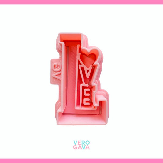 Cortador de galleta love "3" 5 ú 12cm